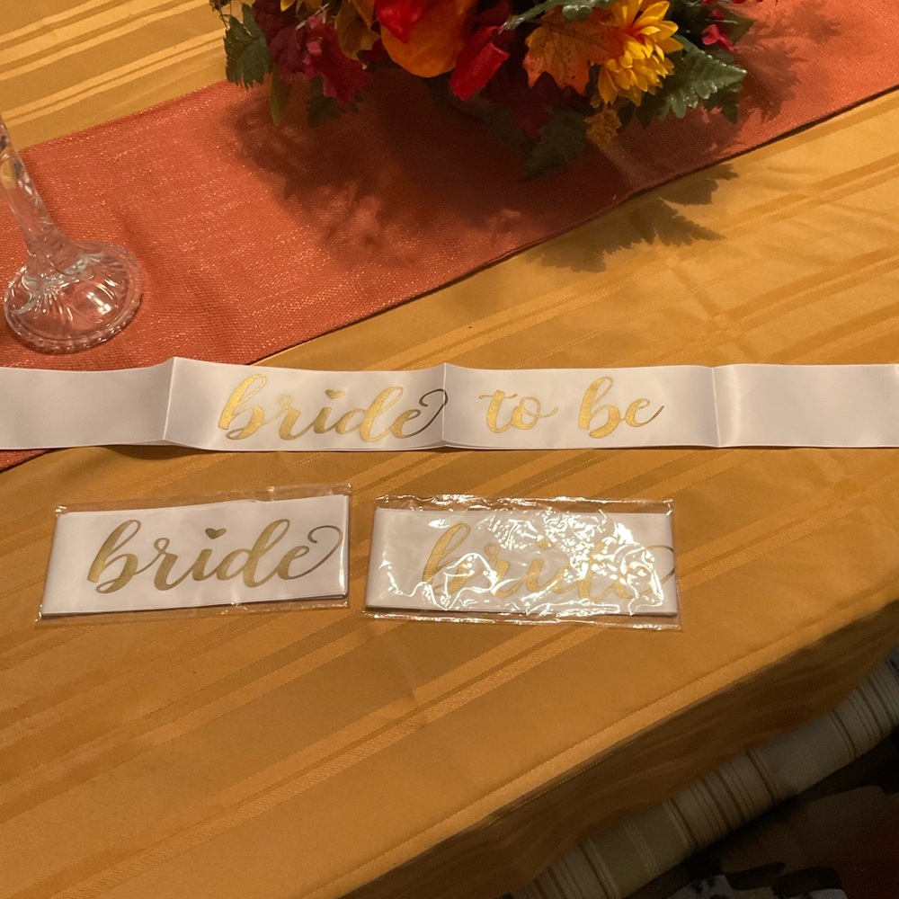 Bride to be sash